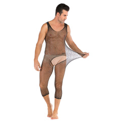 Crystal Vest Open-Front Bodystocking