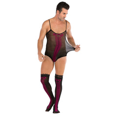 Jacquard Full Body Erotic Mesh Stockings Set