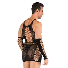 Plus-Size Mesh Hip Skirt Tunic