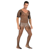 Half-Sleeve Keyhole Sheer Pajama Set