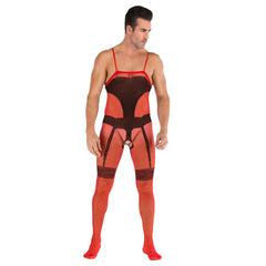 Sleeveless Open Front Full Body Mesh Pajamas Bodystockings