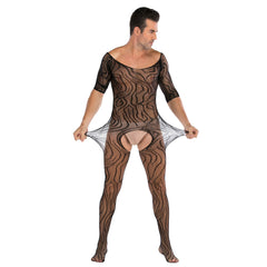 Half-Sleeve Sheer Mesh Pajama Set