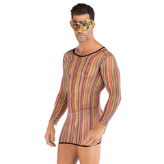 Hollow Mesh Mini Skirt & Garter Set