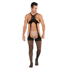Open-Crotch Mesh Hose Underwear