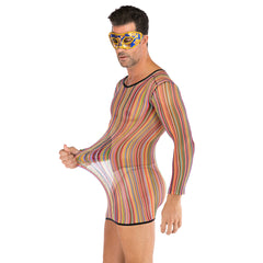 Hollow Mesh Mini Skirt & Garter Set