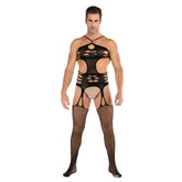 Seamless One-Piece Mesh Bodystocking