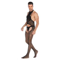 Jacquard Open-Back Sleeveless Jumpsuit