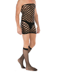 Vest-Style Hollow Mesh Full Body Jumpsuit