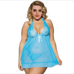 Lace Halter Babydoll Nightgown for Romantic Comfort