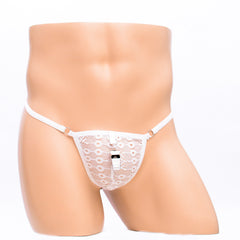 Lace Python Pattern Comfortable Low Rise Thong