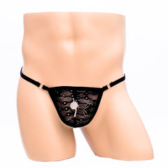 Lace Python Pattern Comfortable Low Rise Thong