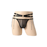 Perspective Hollowed-Out Chain Low Waist Panties