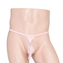 Black fun elastic low-rise with jocky strap men's thong