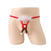 Christmas Feather Thong Underwear