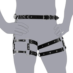 Leather Garter Bondage Belt Underwear