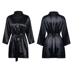 Luxurious Satin Wrap Robe for Elegant Comfort and Lounging