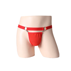 Double Ring Buckle Splicing Flirting Thong