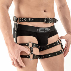 Leather Garter Bondage Belt Underwear