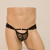 See-through angel shape lace brief