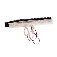 Bead Chain Ring Hollow T-Pants