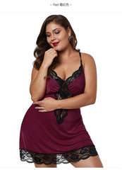 Luxurious Satin Chemise Nightie with Delicate Lace Trim Details