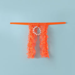 Mesh Bead Chain Hollow Thong