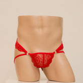 Red Lace Pouch Temptation Double Elastic