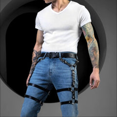 Leather Bondage Clothing Leg Restraints