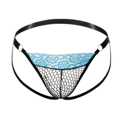 Mesh Fishnet Hollow Passion Strap Lace Pants