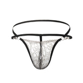 White lace passion sexy thong black ring