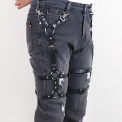 Leather Bondage Clothing Leg Restraints