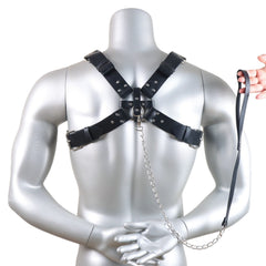 Black Leather Body Restraint Straps