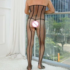 Hollow Perspective Freedom Mesh Bodystocking