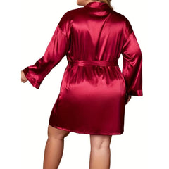 Luxurious Satin Wrap Robe for Elegant Comfort and Lounging
