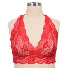 Delicate Lace Bralette with Racerback Design and Comfort Fit