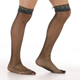 Peacock Feather Edge Fishnet Stocking