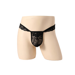 Low Waist Perspective Elastic Butterfly Thong