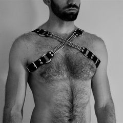 Hollowed-Out Leather Wearing Straps