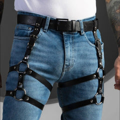 Leather Bondage Suspender Belt