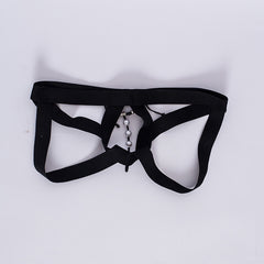 Hollowed-Out Elastic T-Pants