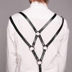 Leather suspender clips versatile decorative bound