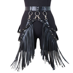 Fringed Leather Performance Belt