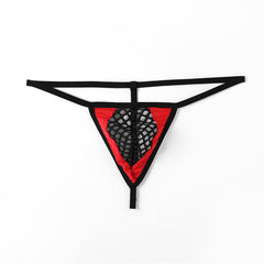 Hollow Mesh Color Breathable Thong