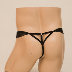 See-through angel shape lace brief