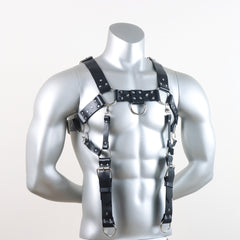 Black Leather Body Restraint Straps