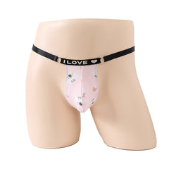 Cute Pink Love T-Pants Underwear