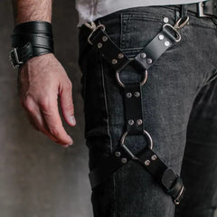 Leg Ring Hanging Pants Leather Pendants