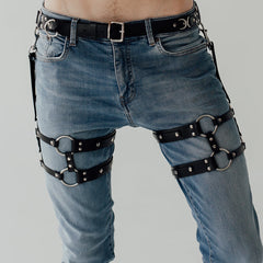 Leather Garter Bondage Belt Underwear