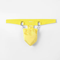 Double Ring Buckle Splicing Flirting Thong