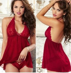 Lace Halter Babydoll Chemise for Confident Intimate Moments
